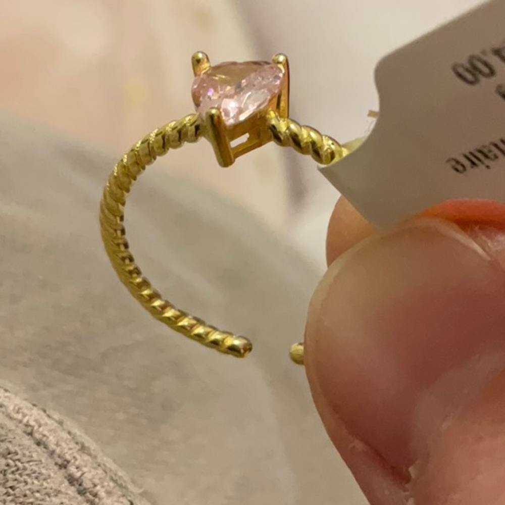 Heart Solitaire Ring from Whim Boutique size 6